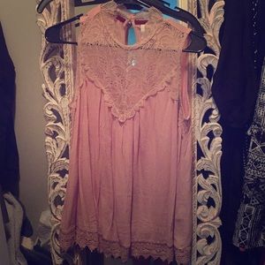 Pale Pink high neck top